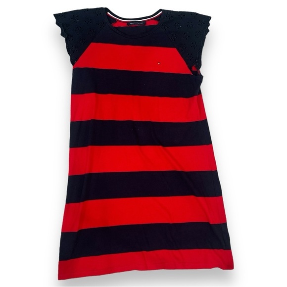 Tommy Hilfiger - Striped Embroidered-Sleeve Dress - Picture 3 of 14